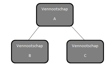 Uitleg van de structuur met een zustervennootschap